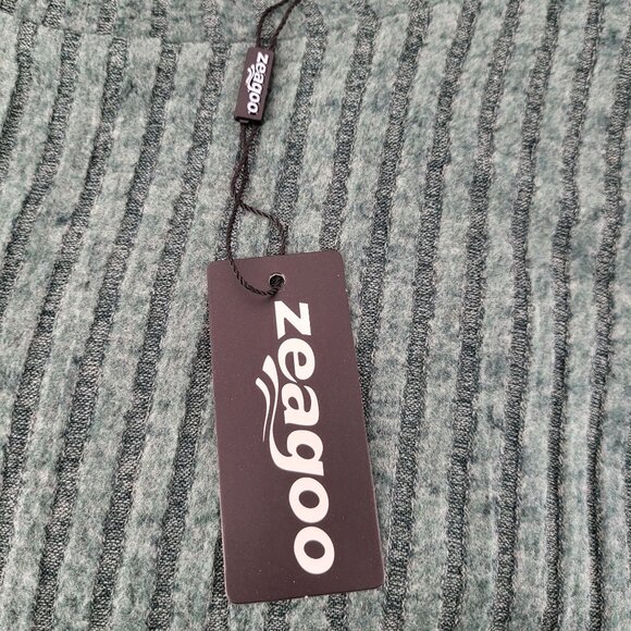 Zeagoo Womens Ribbed Knit Long Sleeve Crop Top - XL Evergreen Soft & Cozy - Picture 9 of 10